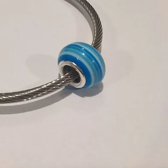 Pandora Silver Bracelet with Blue Charm - Picture 4 of 4